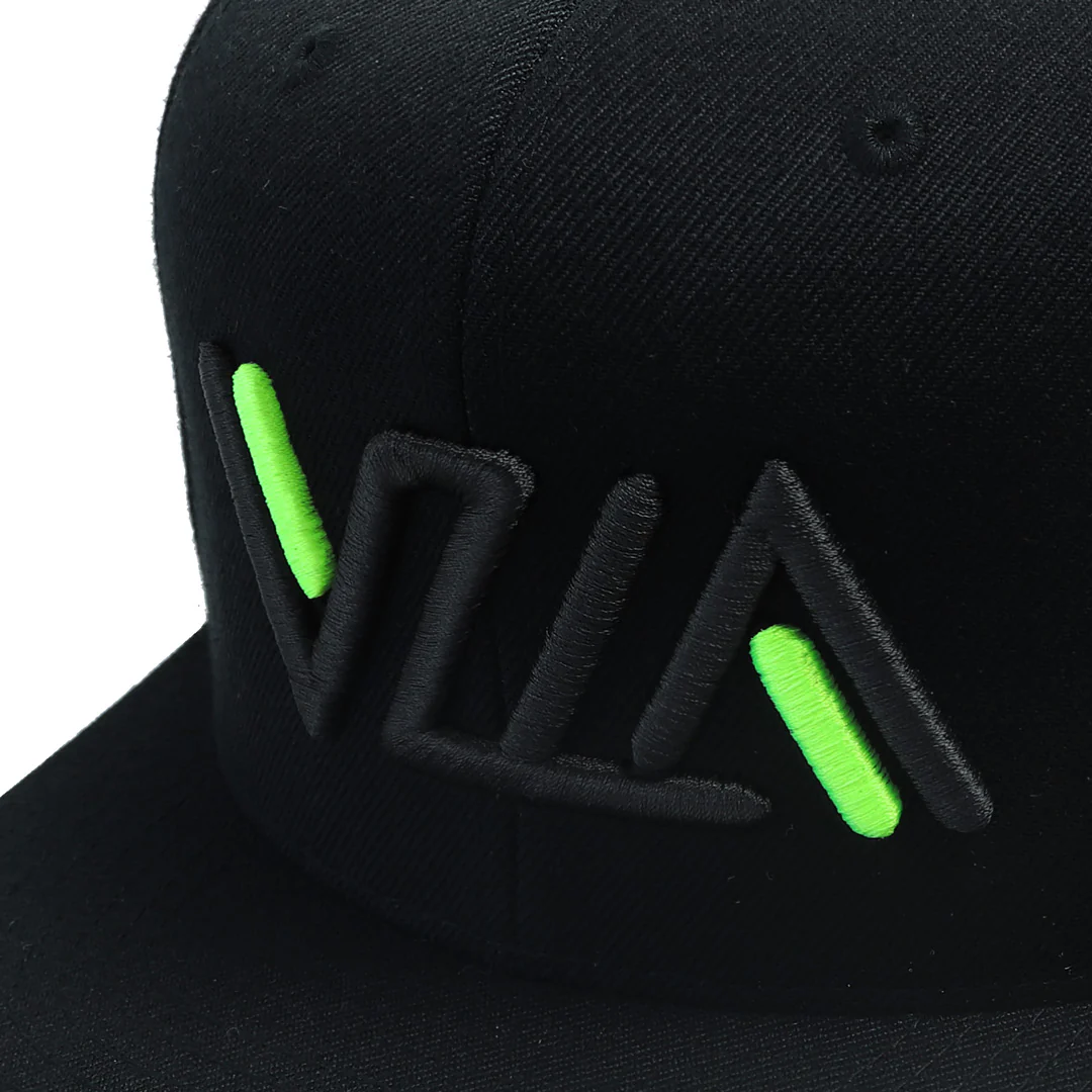 VZLA Black - Energy Flat Bill Snapback Hat - Image 3