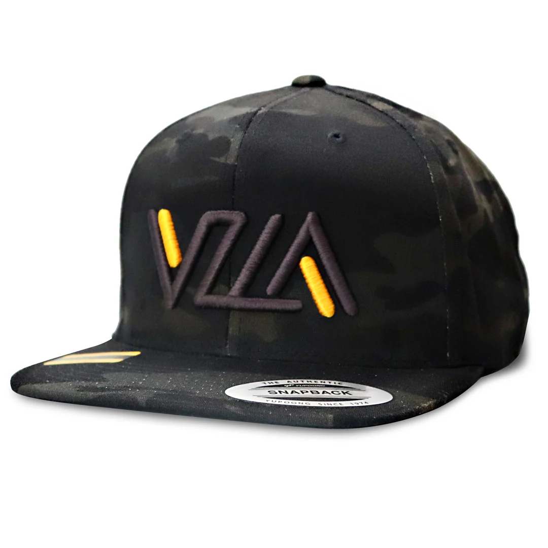 VZLA Dark Camo Flat Bill Snapback Hat - Image 6