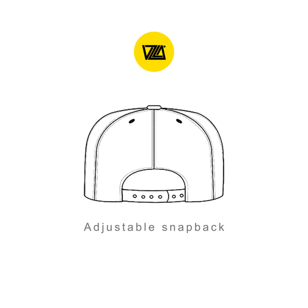 VZLA Dark Heather Camo Flat Bill Snapback Hat - Image 5