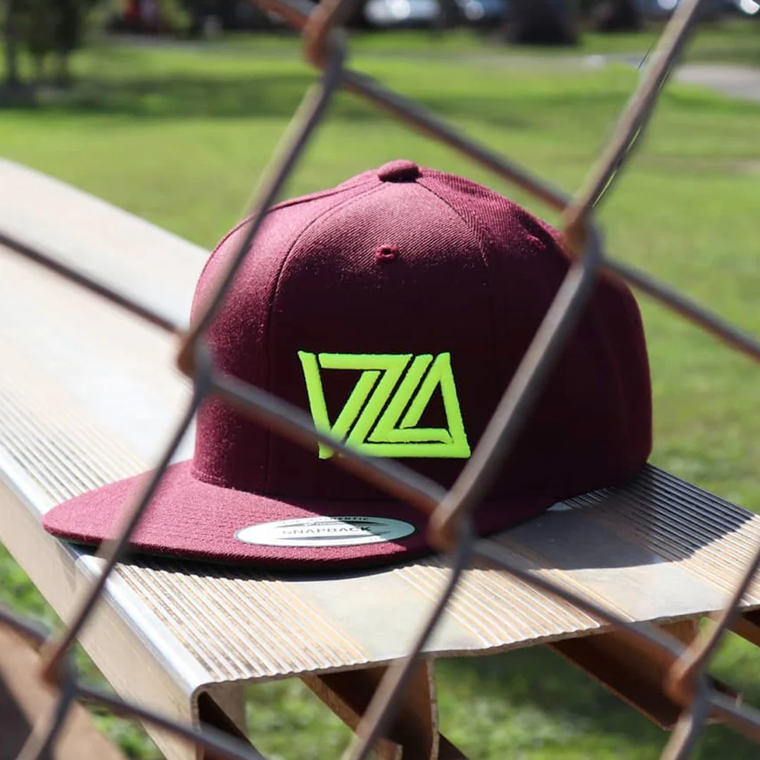 VZLA Flat Bill Snapback Hat (Vinotinto) - Image 6